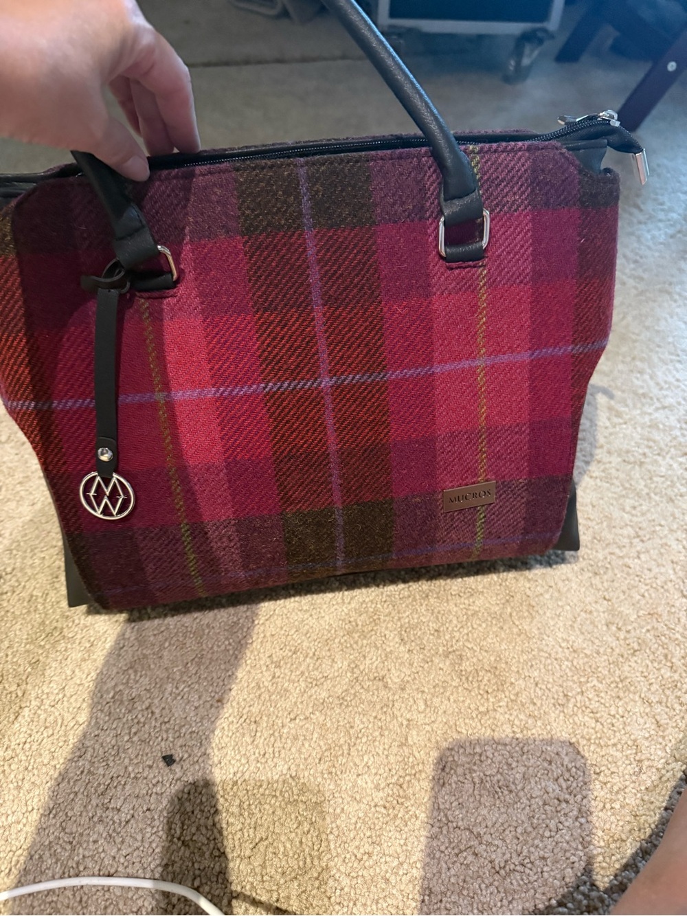 Mucros Weavers
Ireland Emily Pink Plaid Wool Tote Shoulder
Handbag - Picture 2 of 8